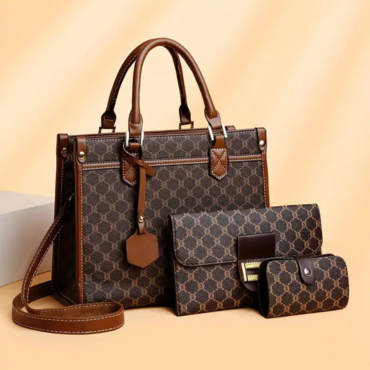 Large Tote Bag, Handbag,& Wallet Set