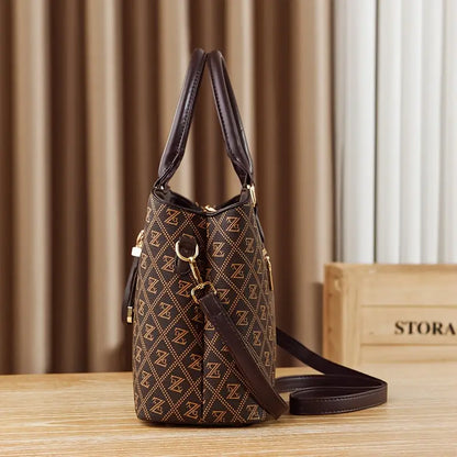 Patterned Tote Bag with Pendant