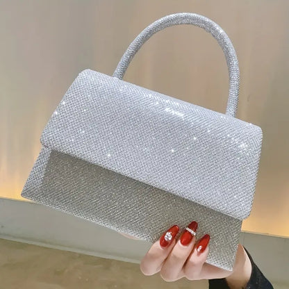 Silvery Evening Dress Handbag