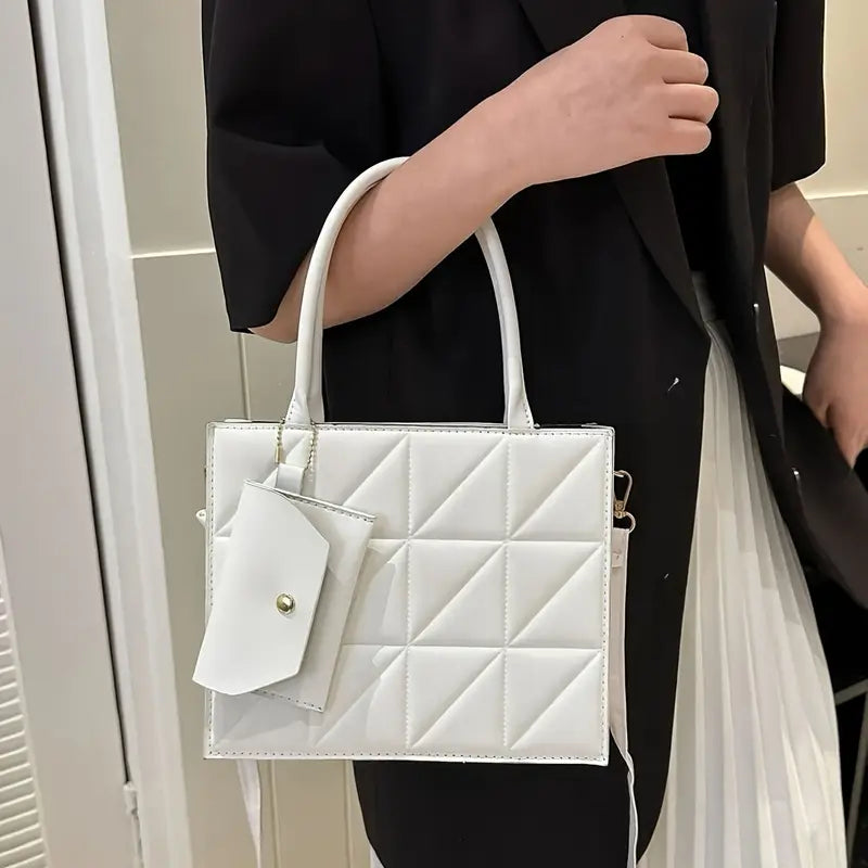 Quilted Square Crossbody Bag for Women