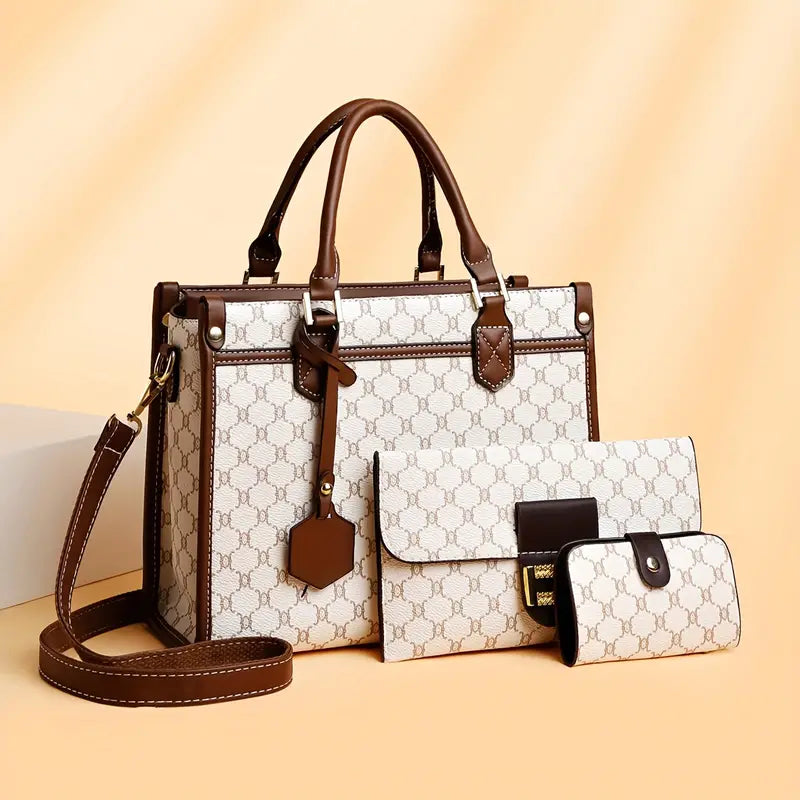 Large Tote Bag, Handbag,& Wallet Set