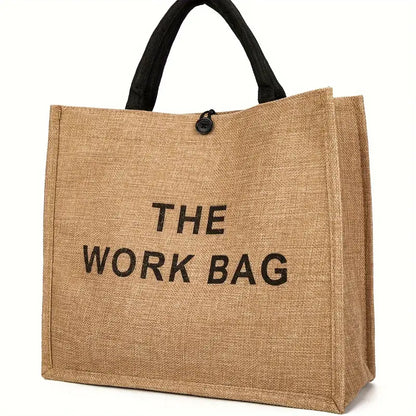 Large Capacity Burlap Tote Bag