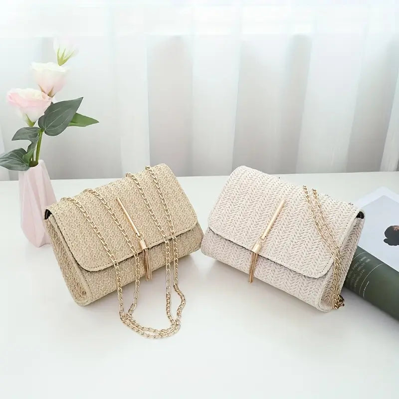 Visually Appealing Woven Crossbody Bag