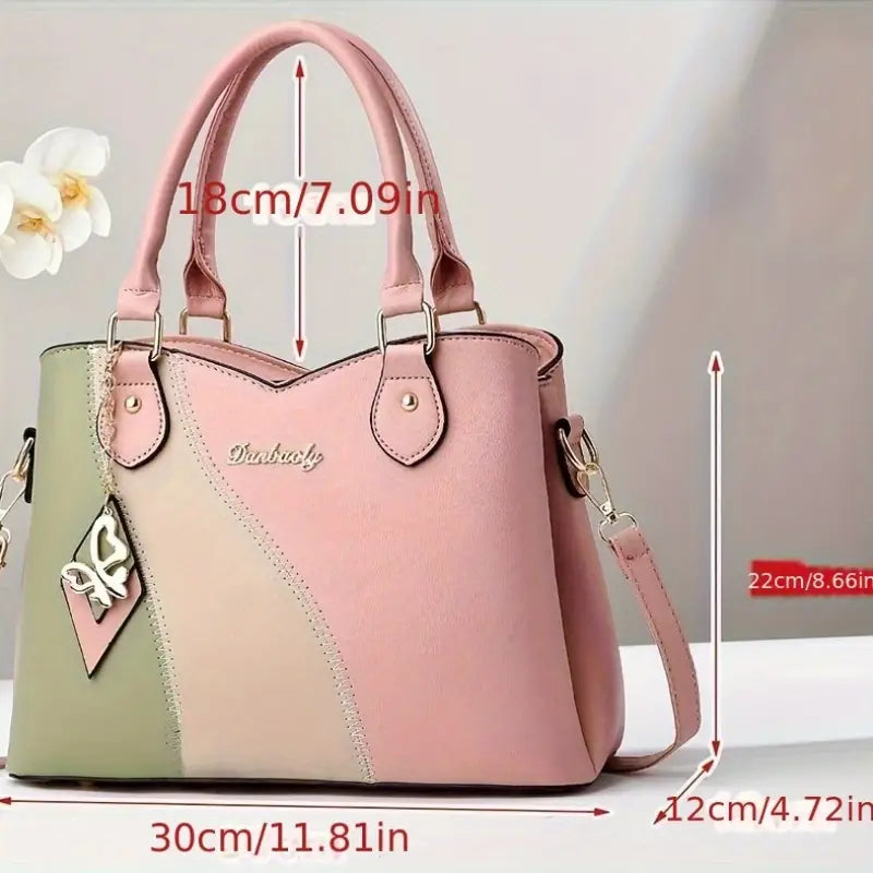 Stylish Two-Tone Tote Bag