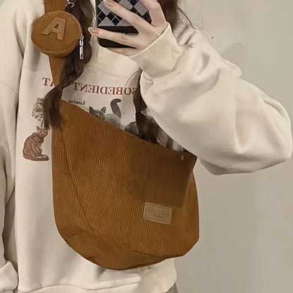 Chic Corduroy Crossbody Bag